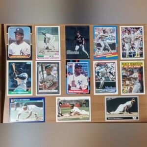 Rickey Henderson Baseball Card Lot